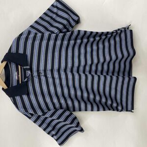 Kirkland Signature Blue Black Gray Striped Polo Shirt Men‎ XXL